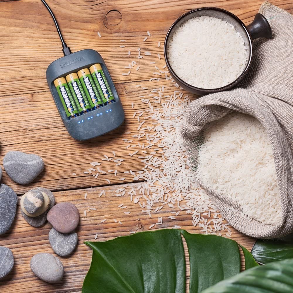 Caricabatterie Varta ECO Bioplastico a Led...