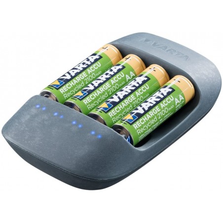 Caricabatterie Varta ECO Bioplastico a Led Ricarica Pile Stilo AA Ministilo AAA