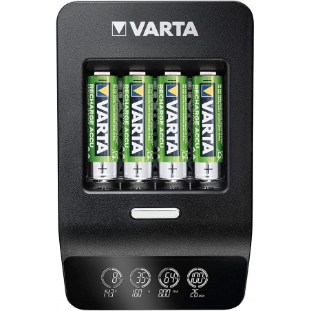 Caricatore Varta per Batterie Stilo AA Ministilo AAA con Display LCD Ultra Fast