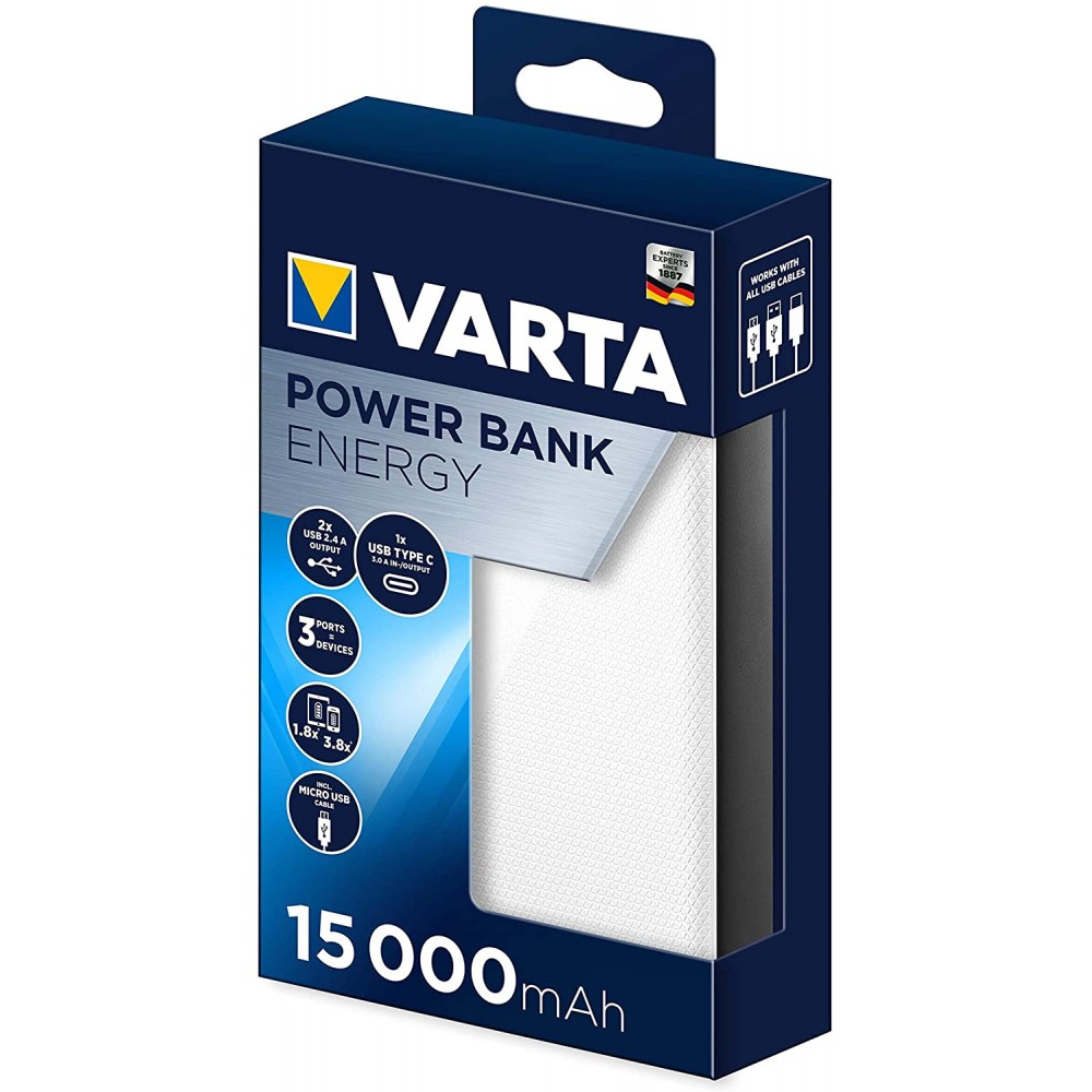 Power Bank Varta 15000 mmAh Caricabatterie...