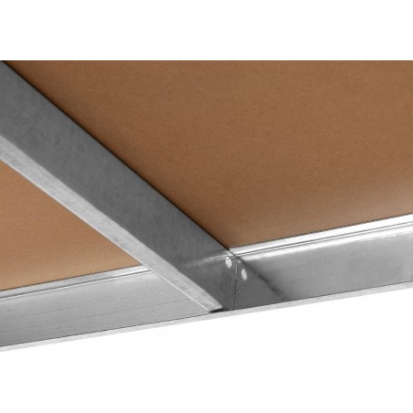 Set 2 Scaffale Alta Portata 875 Kg Metallo 5 Ripiani mdf modulare H180xL90xP40cm