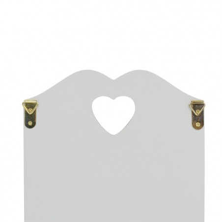 Portalettere da parete in legno 2 posti 437544 decorazione fiocco 29Hx6Px18L cm