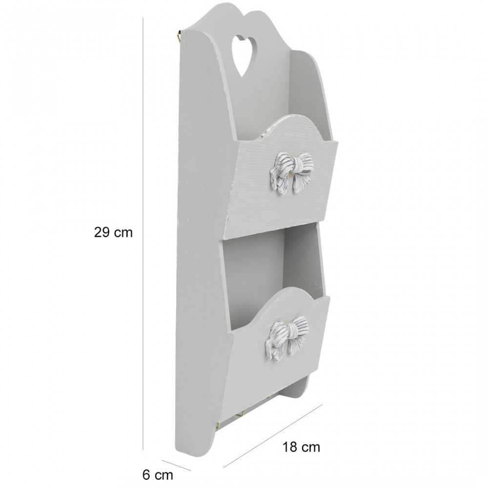 Portalettere da parete in legno 2 posti 437544...