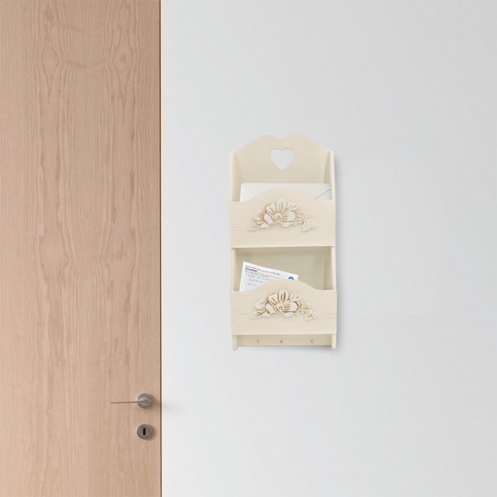 Portalettere da parete in legno 2 posti 437520...