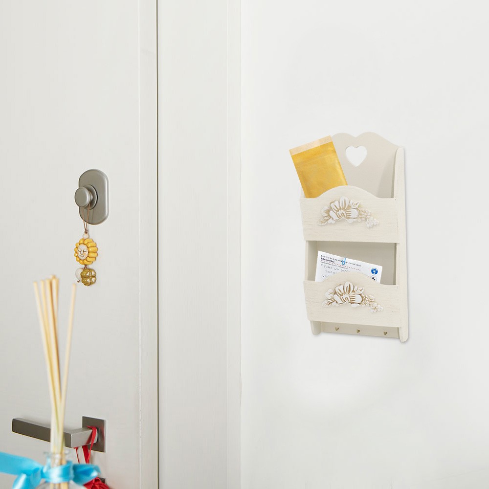 Portalettere da parete in legno 2 posti 437520...