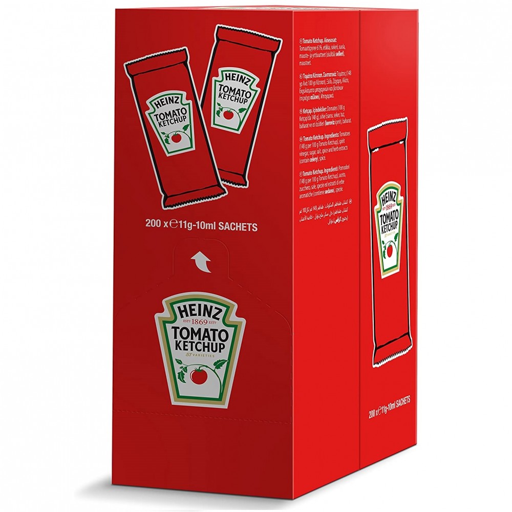 Pack 200 Bustine di Ketchup HEINZ Dispenser...