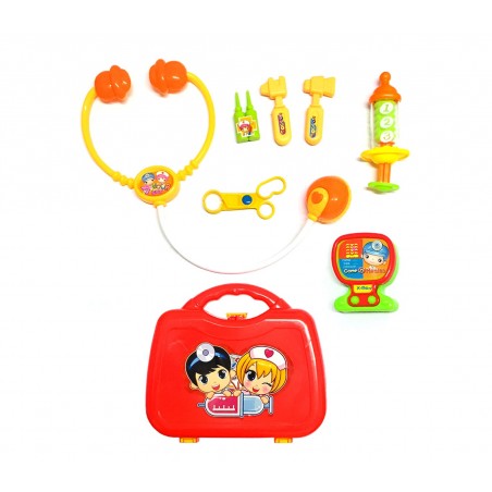 Playset del dottore MINI DOCTOR con valigetta e tanti accessori per curare giocattoli o persone proprio come dei veri dottori Playset del dottore MINI DOCTOR con valigetta e tanti accessori per curare giocattoli o persone proprio come dei veri dottori