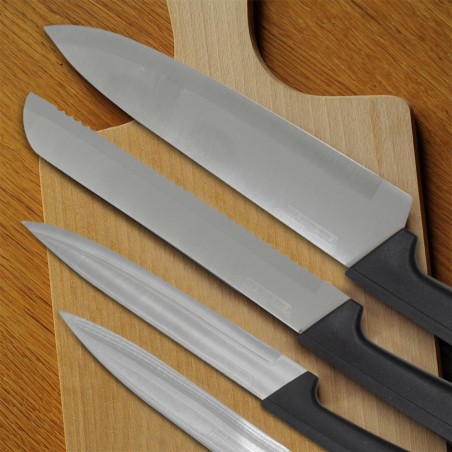 Set coltelli chef 5 Pz acciaio inox 548998 con manico ergonomico da 22 a 32 cm