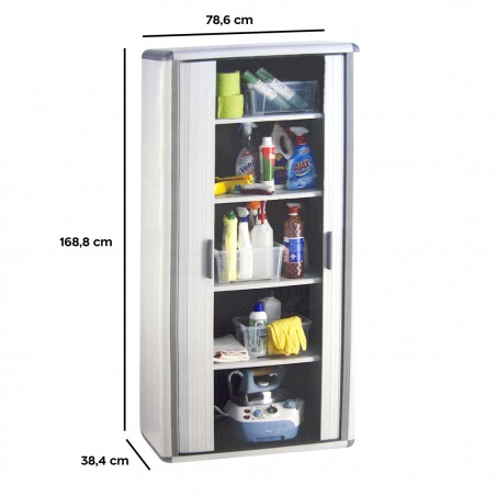 Armadietto EASY ROLL 2 serrande scorrevoli 800220 5 Ripiani 170HX38Px78L cm