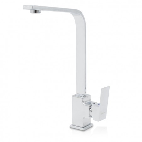 Rubinetto Lavello Singapore GR-7434 Collo Alto Girevole a 360° Ottone Cromato