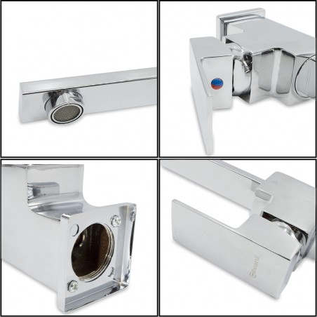 Rubinetto Lavello Singapore GR-7434 Collo Alto Girevole a 360° Ottone Cromato