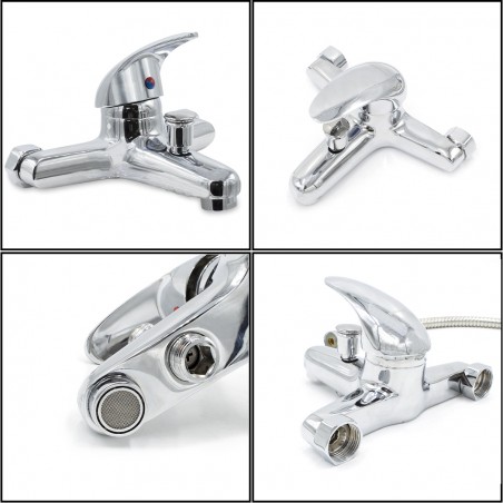 Rubinetto Miscelatore Vasca o Doccia Selenia 90041-5 Completo di Doccetta 1.5mt