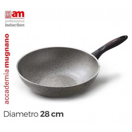 Set padella e saltapasta antiaderente in pietra a induzione 28 cm Accademia Mugnano Linea DURA Set padella e saltapasta antiaderente in pietra a induzione 28 cm Accademia Mugnano Linea DURA