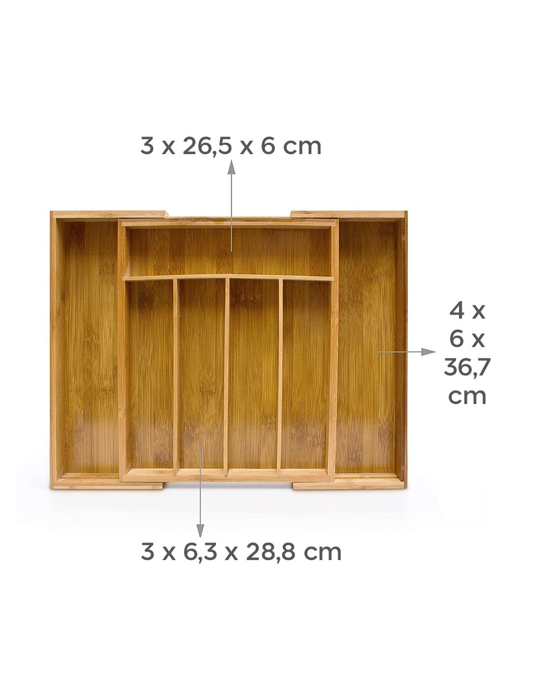 Portaposate Organizer in legno Bambu' | LGV Shopping