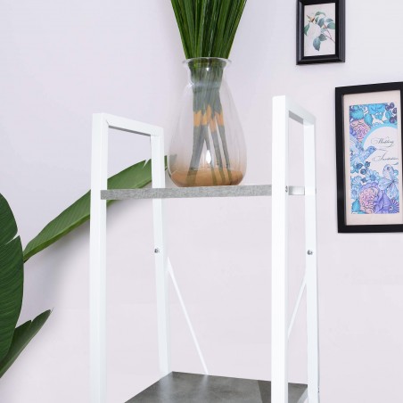 Libreria Scaffale per Libri 4 Ripiani 444113 a Colonna in Metallo 148Hx38x34cm