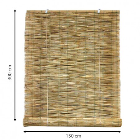 Tenda arella bamboo 202470 con carrucola resistente alle intemperie 150 x 300 cm