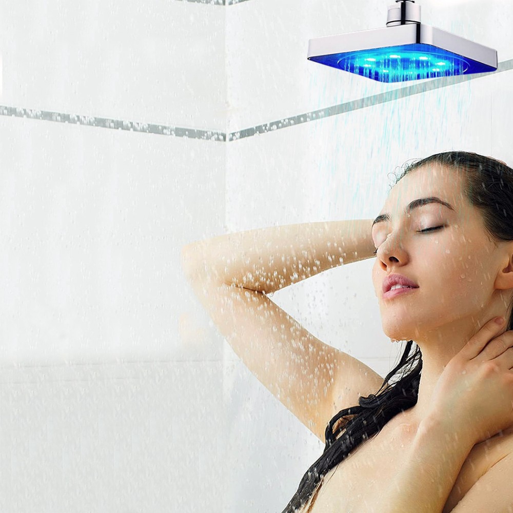 Soffione doccia fisso 8 led RGB Cromoterapia...