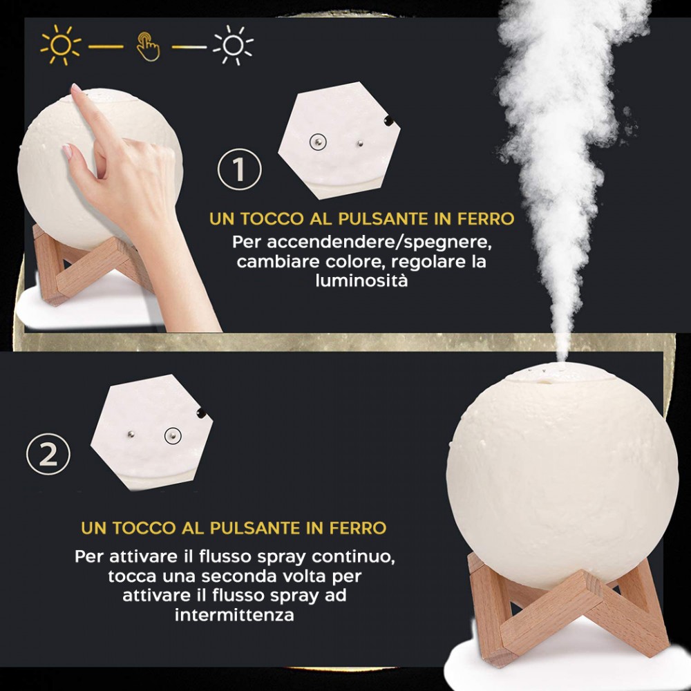 Diffusore Aromaterapia Lampada 3D da Scrivania...