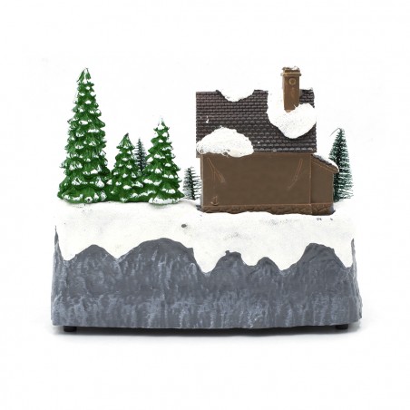 Giostrina scenario natalizio innevato 753466 musica luci movimento con ruscello