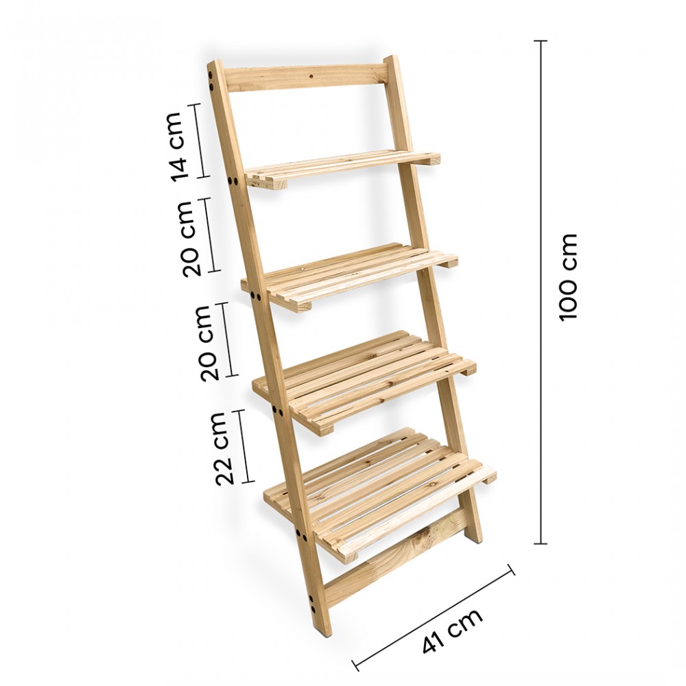 Scaffale a Scala in Legno 87670 Libreria 4...