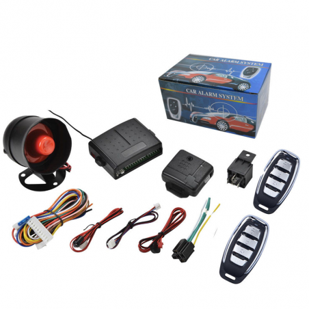 Kit antifurto allarme auto universale completo furgone camper con 2 telecomandi