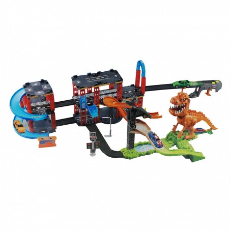 Pista Acrobatica 4 mt Dinosaur 108391 con 2 Auto Doppia Pista con Effetti Sonori