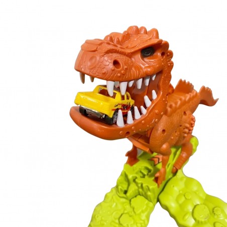 Pista Acrobatica 4 mt Dinosaur 108391 con 2 Auto Doppia Pista con Effetti Sonori