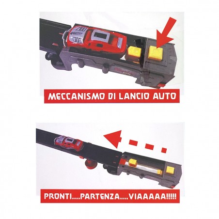 Pista Acrobatica 4 mt Dinosaur 108391 con 2 Auto Doppia Pista con Effetti Sonori