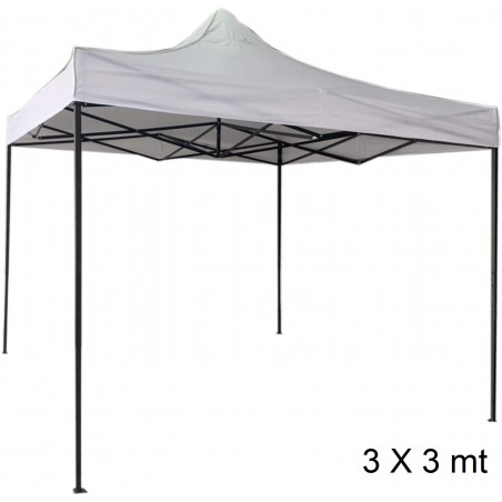 Gazebo Giardino Richiudibile a Fisarmonica Multiuso 3x3mt Telo Impermeabile