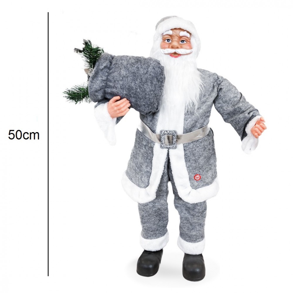 Babbo Natale Vestito Grigio 144205 Addobbo...