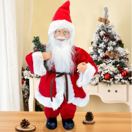 Babbo Natale Vestito Rosso art. 144188 Addobbo Natalizio Decorazione da 30H cm