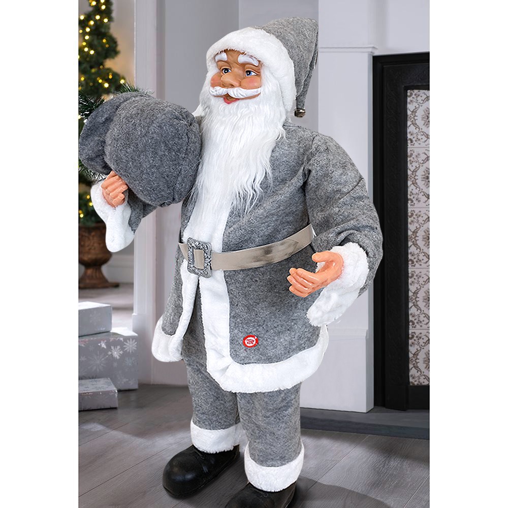 Babbo Natale Vestito Grigio 144205 Addobbo...