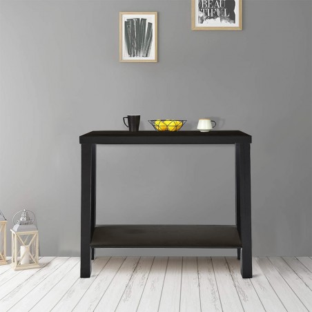 Tavolo Consolle 2 Ripiani in Legno 561751 Tavolo Bianco da Ingresso o Corridoio