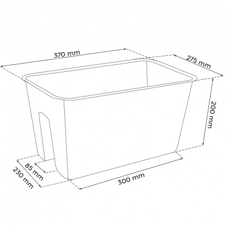 Fioriera Da Balcone per Ringhiera 025918 in plastica Vaso Portafiori per Balcone