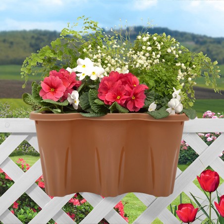 Fioriera Da Balcone per Ringhiera 025918 in plastica Vaso Portafiori per Balcone