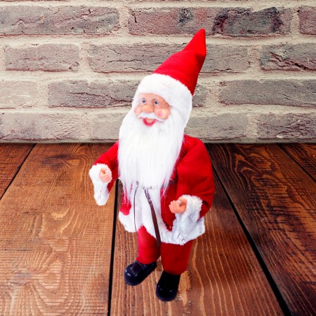 Babbo Natale Vestito Rosso art. 144192 Addobbo Natalizio 40H cm con Minilucciole