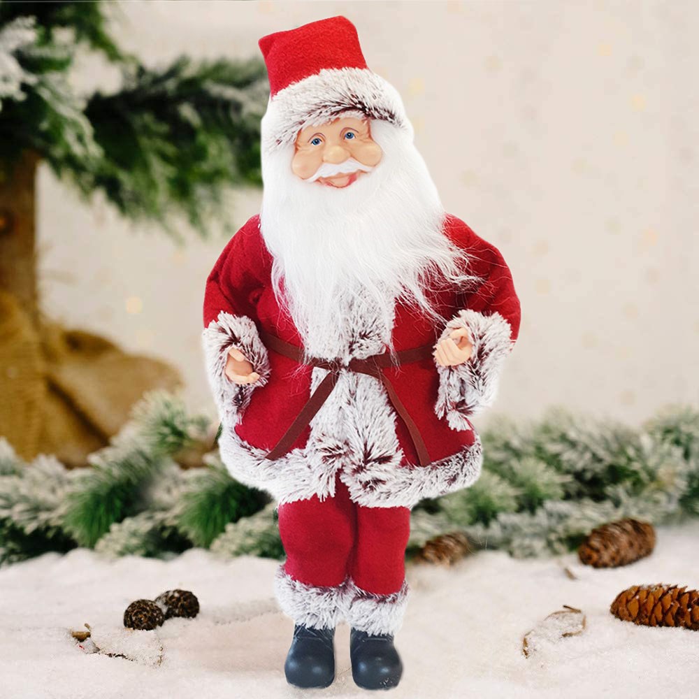 Babbo Natale Rosso e Grigio 144195 45H cm con...