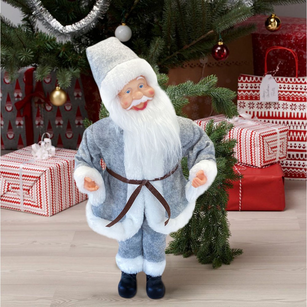 Babbo Natale Grigio 144197 45H cm con...