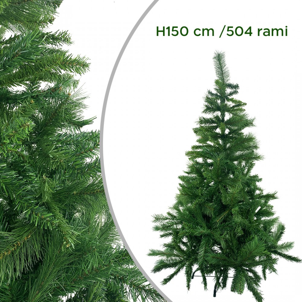 Albero di Natale 150H cm 164048 con 504 rami...