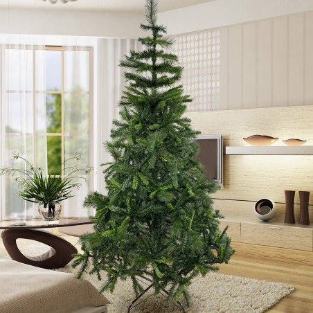 Albero di Natale 210H cm 164046 con 828 Rami pieghevoli in PVC abete artificiale