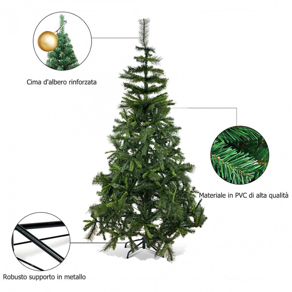 Albero di Natale 210H cm 164046 con 828 Rami...