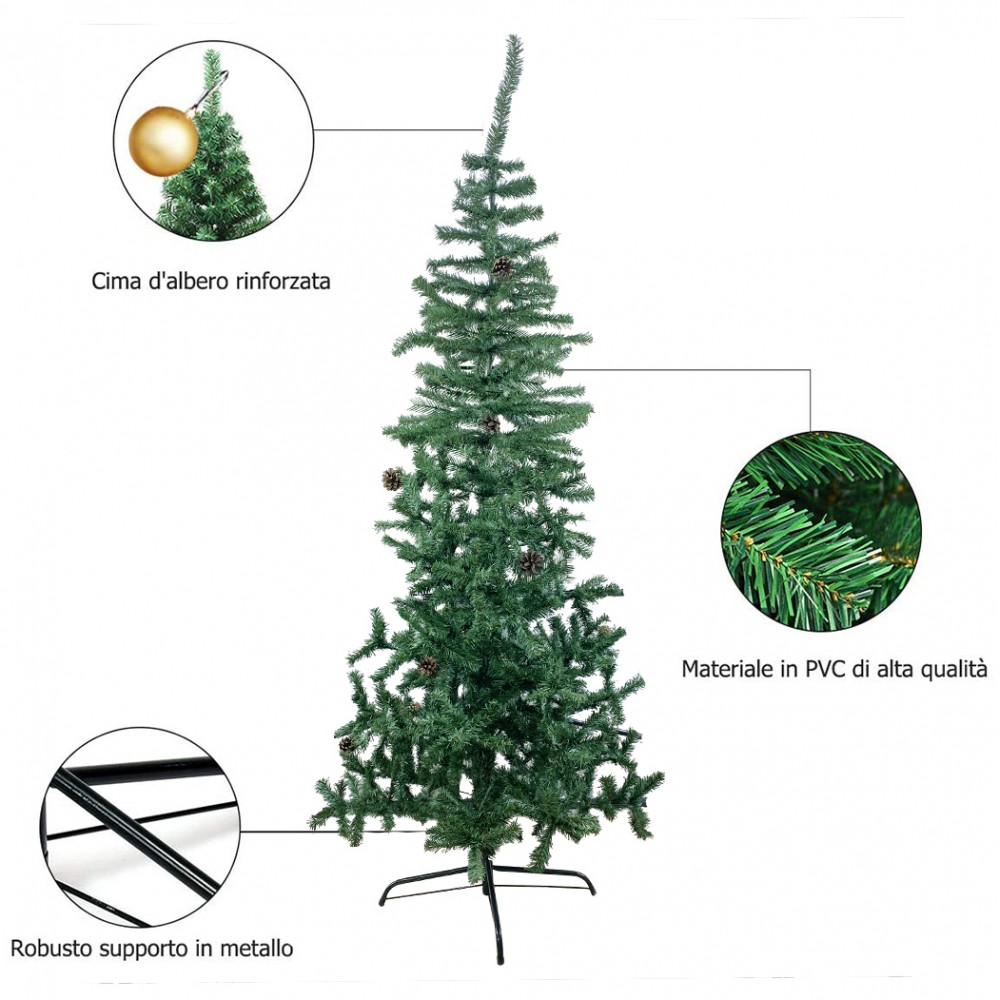 Albero di Natale 210H cm 245007 con 531 rami...