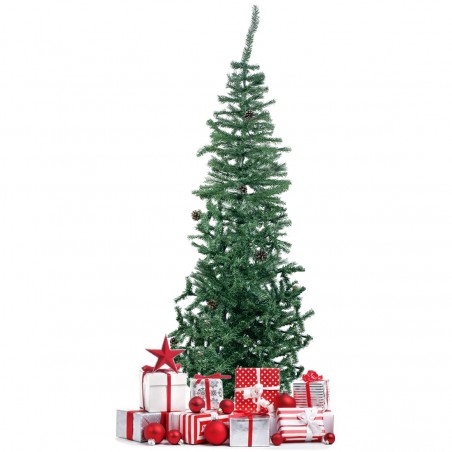 Albero di Natale 210H cm 245007 con 531 rami pieghevoli in PVC abete artificiale