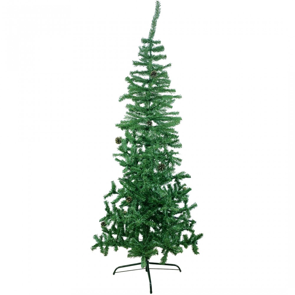 Albero di Natale 210H cm 245007 con 531 rami pieghevoli in PVC abete artificiale