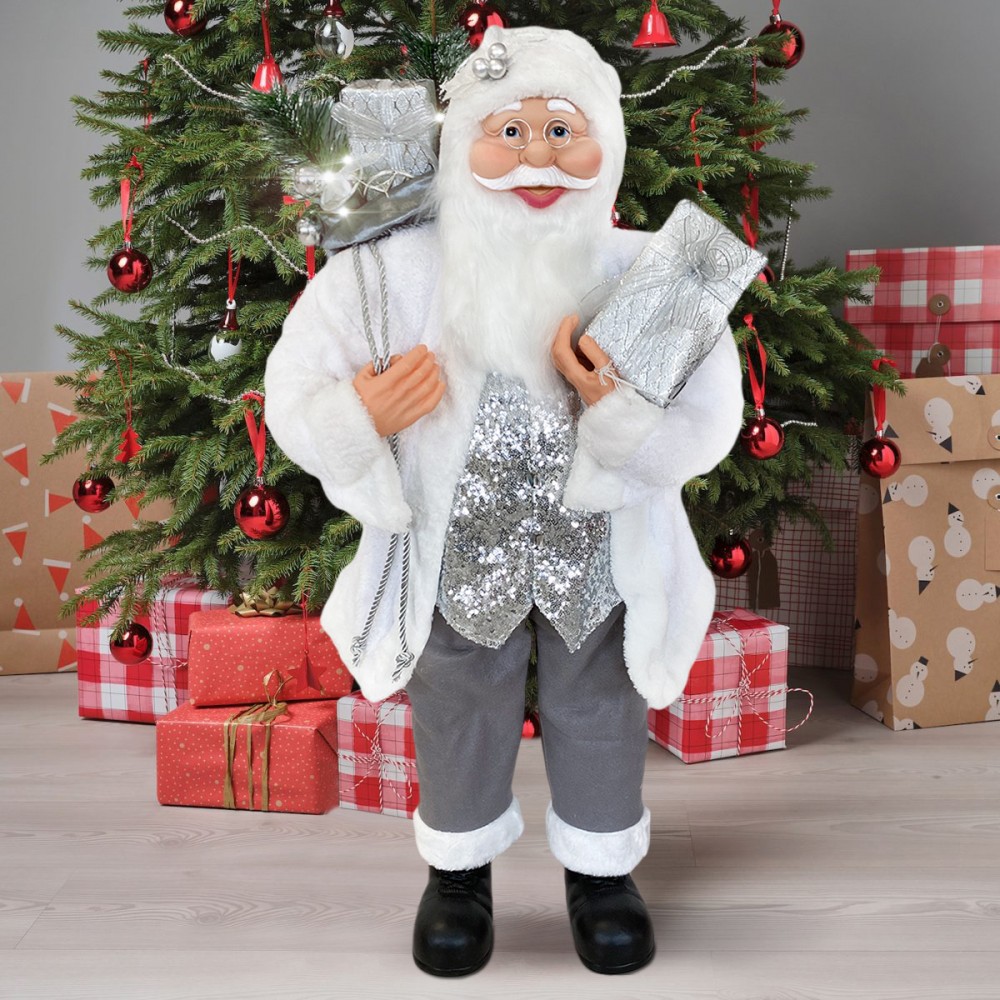 Babbo Natale Bianco e Argento 144227 Abito in...
