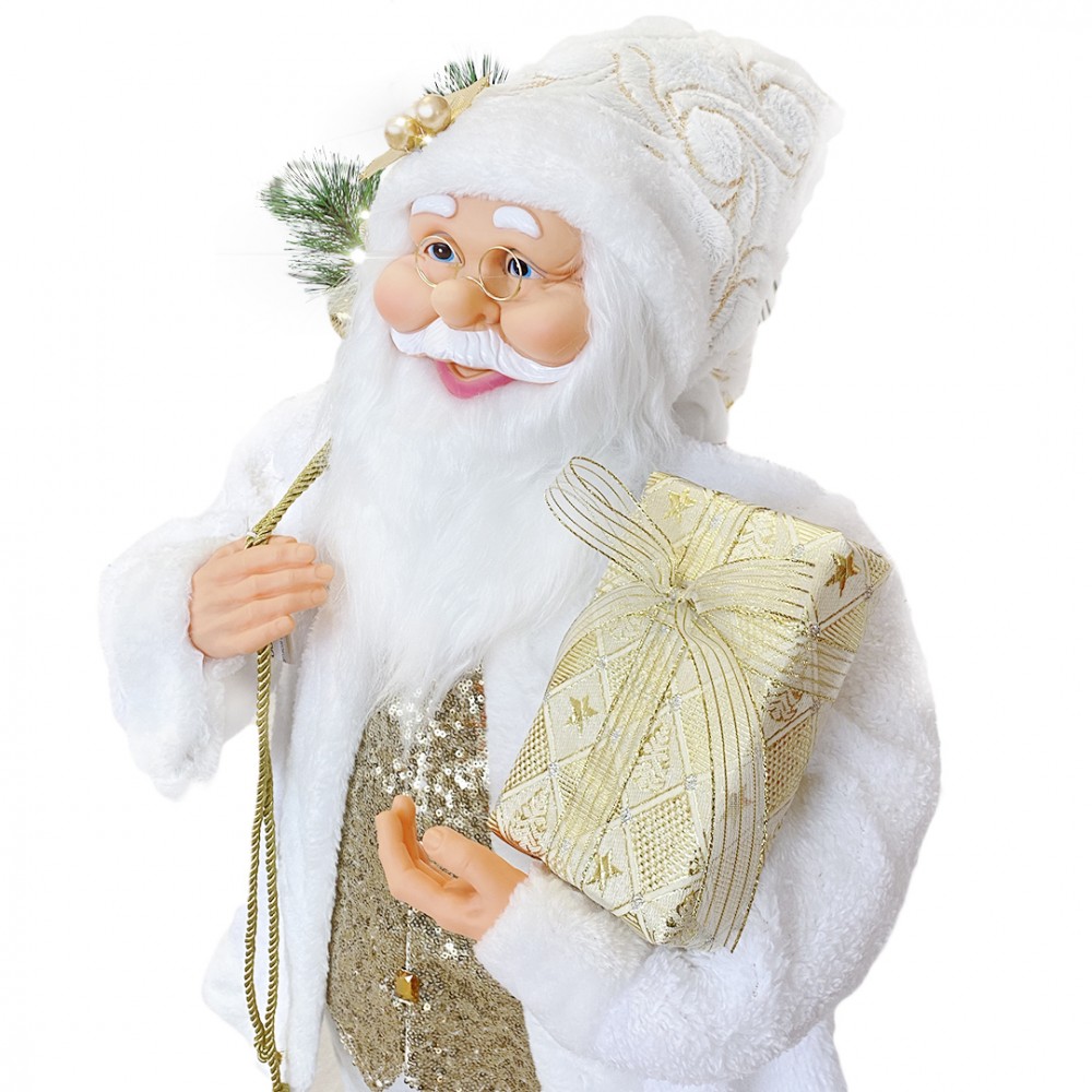 Babbo Natale Bianco e Oro 144230 Abito in...