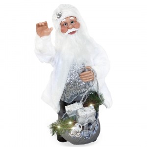 Babbo Natale Bianco e Argento 144225 Abito in velluto 80H...