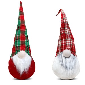 Gnomo di Natale abito Scozzese e barba 305183 decorazione...