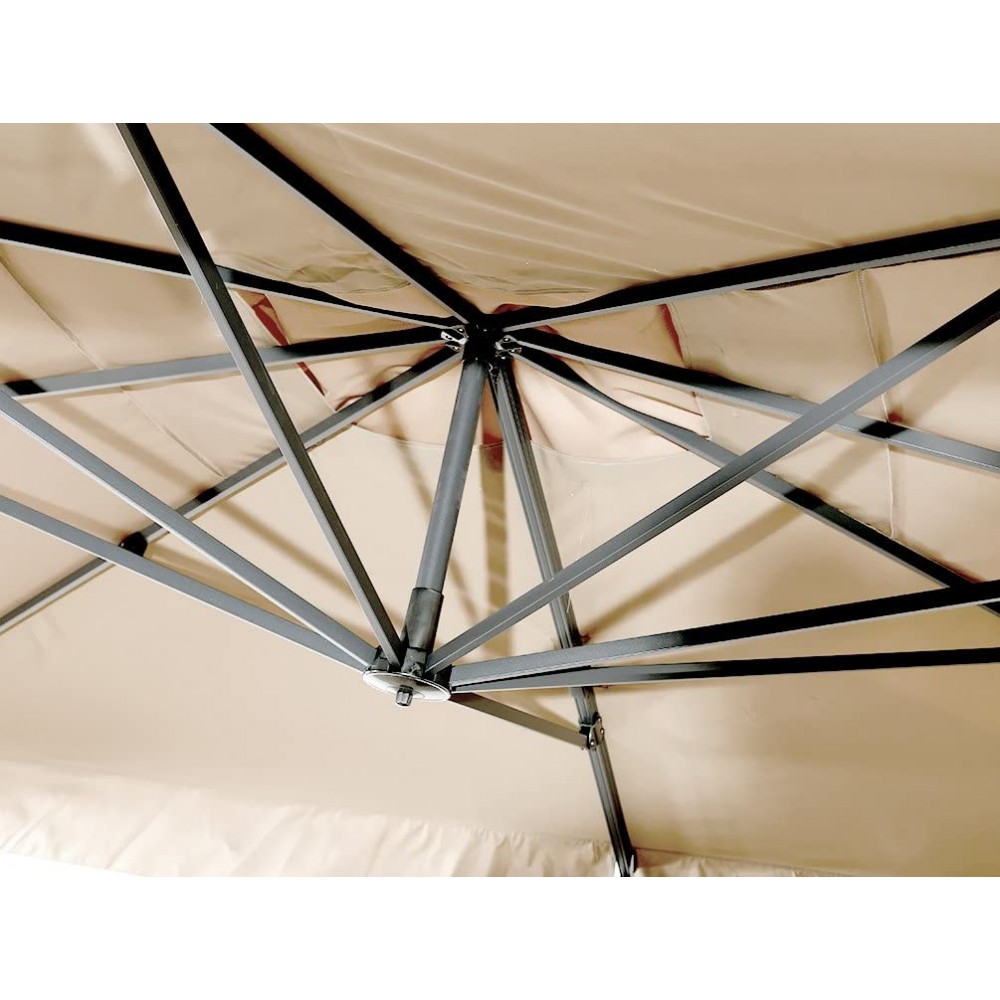 Ombrellone Rettangolare RIMINI Telo 3x4mt Ecrù...