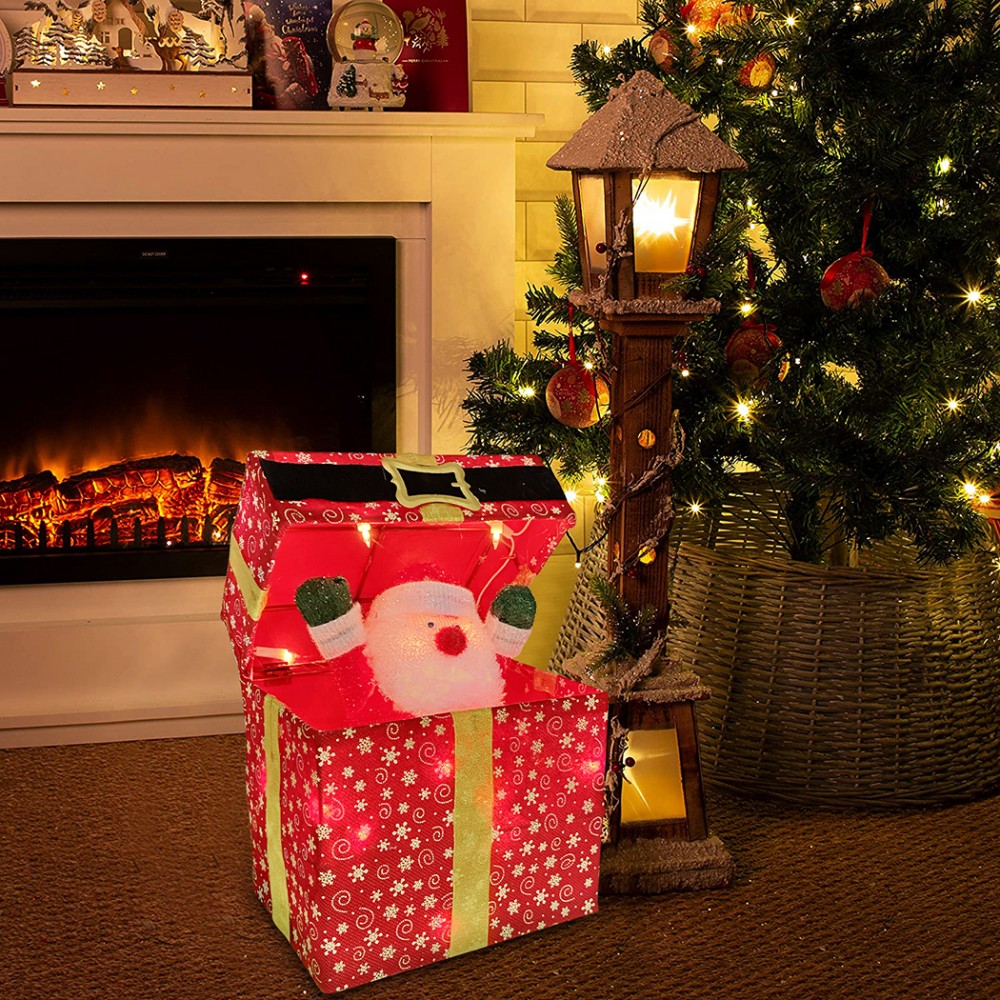 Scatola di Babbo Natale 401008 Decorazione con...